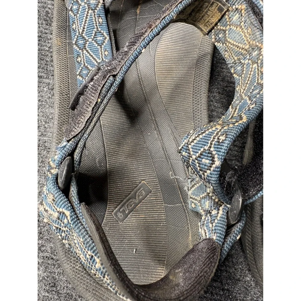Teva Mens Hurricane XLT2 Sport Sandals Blue Black Geometric Strappy Size 8 6584